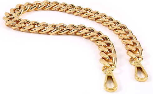25 Inch Trendy Chunky Metal Chain Purse Handle Shoulder Strap Replacement for Handbag (Yellow Gold)...