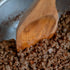 FAAY Right Hand Chopper, Wooden Spoon - Spatula, Break Up Ground Beef Utensils Made from High Moist Resistance Teak Wood for Non Stick Cookware. (...
