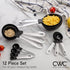 COOK WITH COLOR Measuring Cups Set and Measuring Spoon Set, Stainless Steel Handles, Nesting Kitchen Measuring Set, Liquid Measuring Cup Set, 12 P...