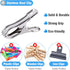 55pcs Garden Clips - 1in Large Open Stainless Steel Greenhouse Clips, Hoops Clamps for Shade Cloth Film Plant Netting, Grip Strong Heavy Duty Meta...