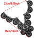 1pc Embroidery Round Sexy V Lace Neckline Fabric, DIY Collar Lace Fabrics for Sewing Supplies Crafts (Black)...