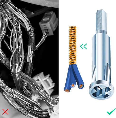 Paddusn Wire Twister Tool for Drill, 3 Way/ 5 Way Wire Stripper for Drill, Electrical Wire Stripping and Twisting Tool for Power Drill, 3pcs Wire ...