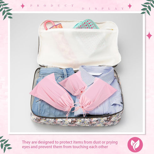 Hillban 20 Pcs Adult Game Toy Storage Bags Microfiber Drawstring Bags Adjustable Toys Organizer Foldable Ditty Bag Pouch Case for Game Toy Cosmeti...
