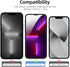 NEW'C 4 Pack, 2 Pack Screen Protector for iPhone 13 Pro + 2 Pack Camera Lens Protector, Sensor Protection,Case Friendly Tempered Glass Film......