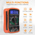 Digital Multimeter Voltmeter Battery Voltage Multi Tester Continuity Ohm Volt Amp DC AC Current Resistance Diodes 2000 Counts Electrical Test Mete...