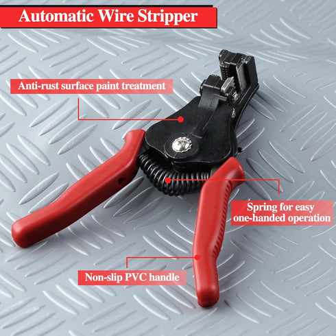 Automatic Wire Stripper Tool Self Adjusting Wire Stripper Electrical Hand Tool, 11-Inch Heavy Duty Precision Wire Stripping Tool for 8-18 AWG (1-3...