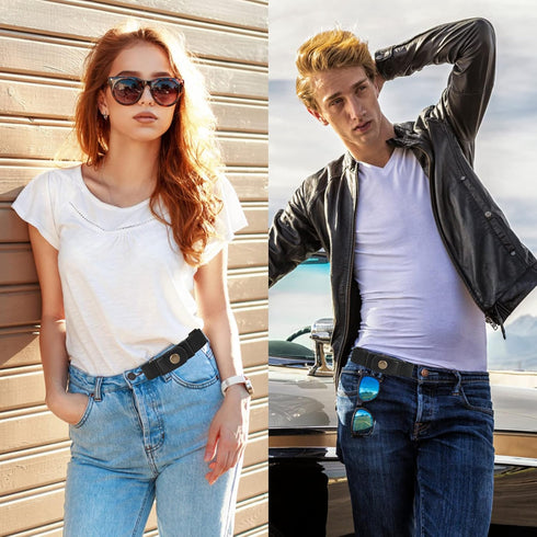 2pcs No Buckle Belt Women?Belt Elastic Comfortable Invisible Belt for Jeans...