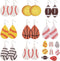 SUNNYCLUE DIY Make 8 Pairs Sport Charms Faux Leather Earring Making Starter Kit American Football Charm Flat Round Baseball Teardrop Charms for Je...