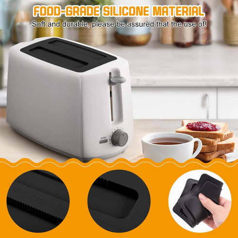 Toaster Cover 2 Slice, 2 Pack Toaster Covers, 6.22x4.09in Silicone Toaster Lid Bread Washable Machine Cover Toaster Oven Cover Kitchen Appliance C...