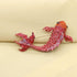 Red Koi Fish Carp Crystal Brooches Cute Enamel Rhinestone Ocean Animal Lapel Brooch Pins Fashion Jewelry for Womens Girls Gift...