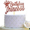 Rose Gold Glittery Cake Topper for Princess Birthday Party Decorations...