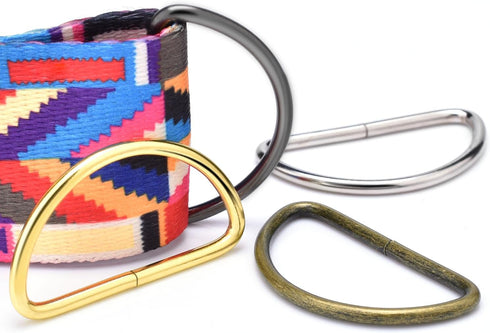 CooBigo 40 Pack 1 1/2 inch Metal D Ring 1.5 inch D Hooks Ajustable D-Rings Webbing Strap Belt Buckles for Bag, Backpack, Handles, Purses, Hangers ...