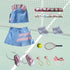 18inch Doll Clothes and accessories-18 Dolls Tennis Sports Outfits-Tops, Short Skirt, Headbands, Hair Band?Doll Socks, Dolls Shoes, Rackets, Ball...