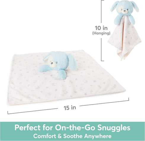 GUND Baby Sustainably Soft Puppy Lovey, Stuffed Animal Plush Blanket Made from 100% Recycled Materials, for Babies and Newborns, Blue/Cream, 10”...