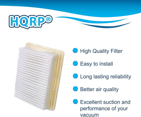 HQRP 2-pack Filters compatible with Hoover FloorMate FH40000, FH40010, FH40010B, FH40030, FH40011B, FH40020TV SpinScrub Hard Floor Upright Vacuum ...