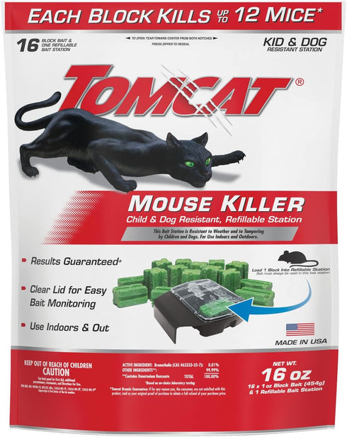 Tomcat Mouse Killer Child and Dog Resistant, Refillable Station...