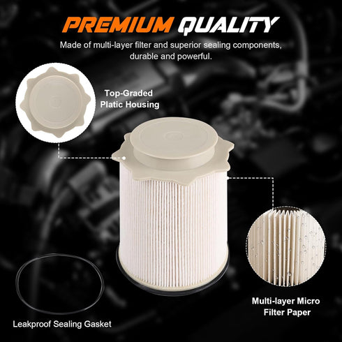 6.7 Cummins Fuel Filter for 2010-2020 Dodge Ram 2500 3500 4500 5500 6.7L Cummins Diesel Fuel Filter Water Separator Set with O-ring Replace # 6815...