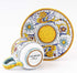 Fima ThatsArte.com - Italian Ceramic Espresso Cup & Saucer Raffaellesco, Deruta - Hand Painted, Handmade Coffee Cup Made in Italy, Deruta Pottery...