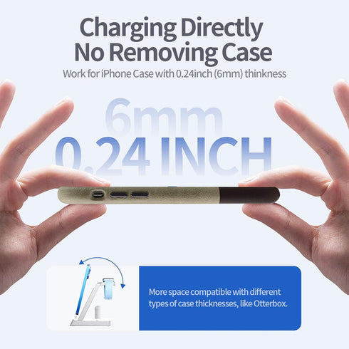3 in 1 Charging Station for Apple - 33W Fast Multiple Charging Station for iPhone 14/13/12/11, Apple Watch and AirPods (33W USB-C Charger Included...