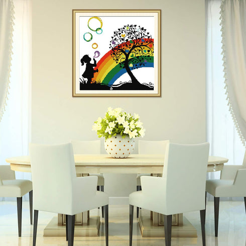 ITSTITCH Printed Cross Stitch Kits 11CT 20X20 inch Holiday Gift DIY Embroidery Starter Easy Patterns for Girls Crafts DMC Stamped Supplies Needlew...