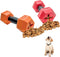 Friends Forever Dog Chew Toy, Interactive Treat Dispensing Toys, Dog Puzzle Fun Indoor Play, Non-toxic Durable Natural Rubber, Pink/Orange 2 Piece...