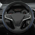 West Llama Customized Auto Car Steering Wheel Cover for Chevy Silverado,Tahoe,Equinox,Traverse,Trailblazer,Colorado (Diamond Quilted-Black+Blue-St...