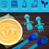 4 piece set of silicone spoon/fork and heat sensitive spoon/fork Baby Feeding Utensils Silicone Tip Self Feeding Chewable Spoon & Fork Toddler Tra...