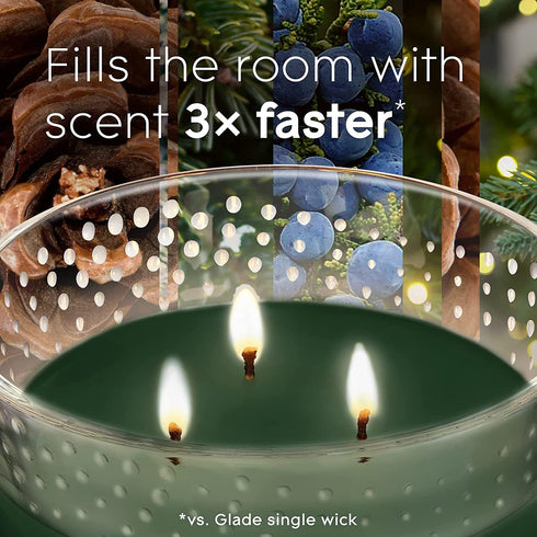 Glade Candle, Fragrance Candle Infused with Essential Oils, Air Freshener Candle, 3-Wick Candle (Pine Wonderland)...