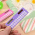 Black Mini Calculator, Portable Pocket Calculator Handheld Basic Calculator 3 in 1 Calculator Ruler Magnifier for Students School Home Office, Bac...
