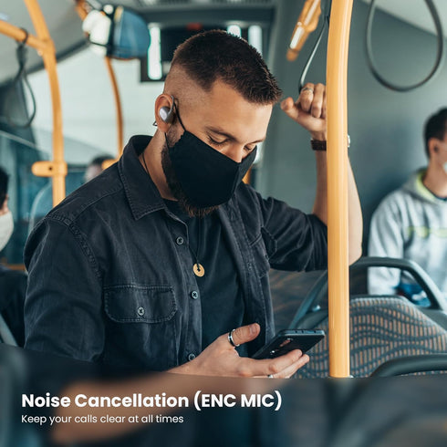 BASN AirS1 Open Ear Headphones Air Conduction Headphones, Wireless HiFi Sound Earphones with 16.2mm Driver, Sport Headset Built-in ENC Mic for Cle...