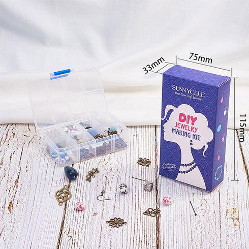 SUNNYCLUE 1 Box DIY 10 Pairs Porcelain Earring Making Starter Kit with Porcelain Beads, Spacer Bead, Earring Hooks Jewelry Arts Craft Supplies Fin...