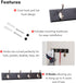 BIRDROCK HOME Oval Hook Coat and Hat Rack | 4 Hooks | Wall Mount | Black Finish | Satin Nickel Hooks...