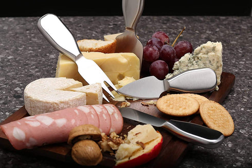 Premium Stainless Steel Cheese Tool Set - 4 Piece Cheese Knife Set - Cut, Spread All Your Favorite Cheeses...