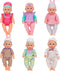 deAO Baby Doll Clothes for 12 13 14 Inch Dolls,6 Sets Doll Clothes and Accessories,Dress Up Fun,Doll Outfits Accessories Underwear for Doll Gift (...