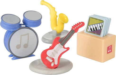 Peppa Pig Little Rooms Music Studio Playset, 6 Pieces - Includes Peppa Figure, Guitar, Saxophone, Drums, Records & Light-Up Piano - Ages 2+...