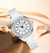 Gosasa Womens Luxury Wrist Watch Fashion Rhinestone White Ceramic Watch Casual Lady Nice Dress Watches (Black)...