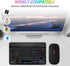 Ultra-Slim Bluetooth Keyboard and Mouse Portable Mini Wireless Keyboard Rechargeable 7-Color Backlit for Apple iPad iPhone Samsung Tablet iPhone S...