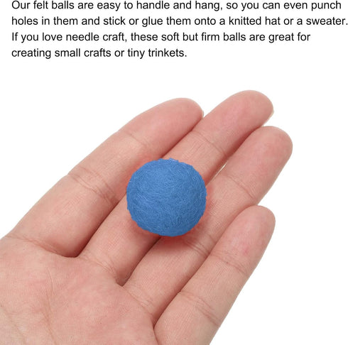 PATIKIL Wool Felt Balls Beads Wool Felting Pom 2cm 20mm Light Blue for Home Crafts Handcrafts Project DIY Pack of 20...