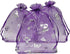 Ankirol 100pcs Sheer Organza Favor Bags Purple Butterfly Print For Wedding Gift Bags Samples Display Drawstring Pouches (4x6)...