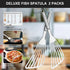 2-Piece Premium Fish Spatula Set, Big Size Stainless Steel, Thickness Blade Turner for Cooking, Flipping, Frying and Grilling...