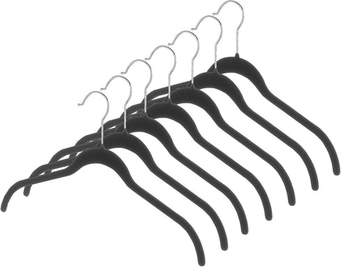 Whitmor Flocked Dress/Shirt Hangers Set of 7 Black...