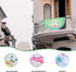 PRETYZOOM 2 Pcs Easter Fan Flags Half Fan Banner Decoration Happy Easter Cartoon Rabbit Eggs Semi-Circular Flags Decorations Bunting for Outdoor F...