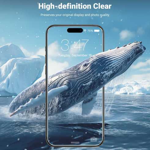 JINTONG 5 Pack Tempered Glass Screen Protector for iPhone 15 Pro Max (6.7 Inch) Tempered-Glass Film with Bubble Free Easy Installation Tool, Scrat...