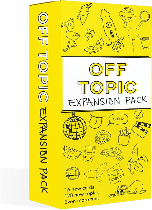 OFF TOPIC Adult Party Game Expansion Pack - 128 New Topics for The Fun Board and Card Game for Group Game Night...