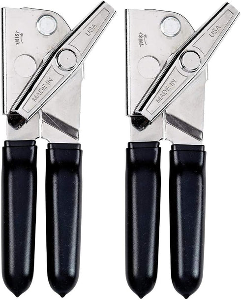 EZ-DUZ-IT Deluxe Can Opener with Black Grips (Set of 2)...