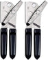 EZ-DUZ-IT Deluxe Can Opener with Black Grips (Set of 2)...