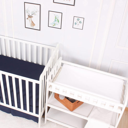 White Diaper Changing Pad Cover with Strap Holes Set of 3, Snug Fit 4-sided Contoured Changing Table Pad 16x31 16x32, Fitted Change Pad Sheet Neut...