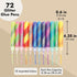 72-Pack Glue with Glitter Gel Pens for Kids - 0.35 Oz Rainbow Glue Stick Set for Arts and Crafts Projects, Slime Supplies, Scrapbooking, Cards (12...