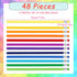 Whaline 48Pcs Colorful Pencils with Erasers Rainbow Color Wooden Pencils Unsharpened Writing Drawing Pencils for School Company Office Stationery ...