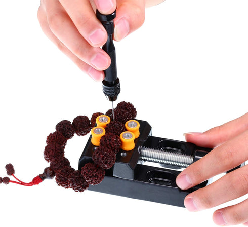 37 Pieces Hand Drill Tool Set, Pin Vise Hand Drill, Miniature Drill Mini Twist Drill Bit, Bench Vice for Craft Carving Resin DIY Jewelry Making(0....